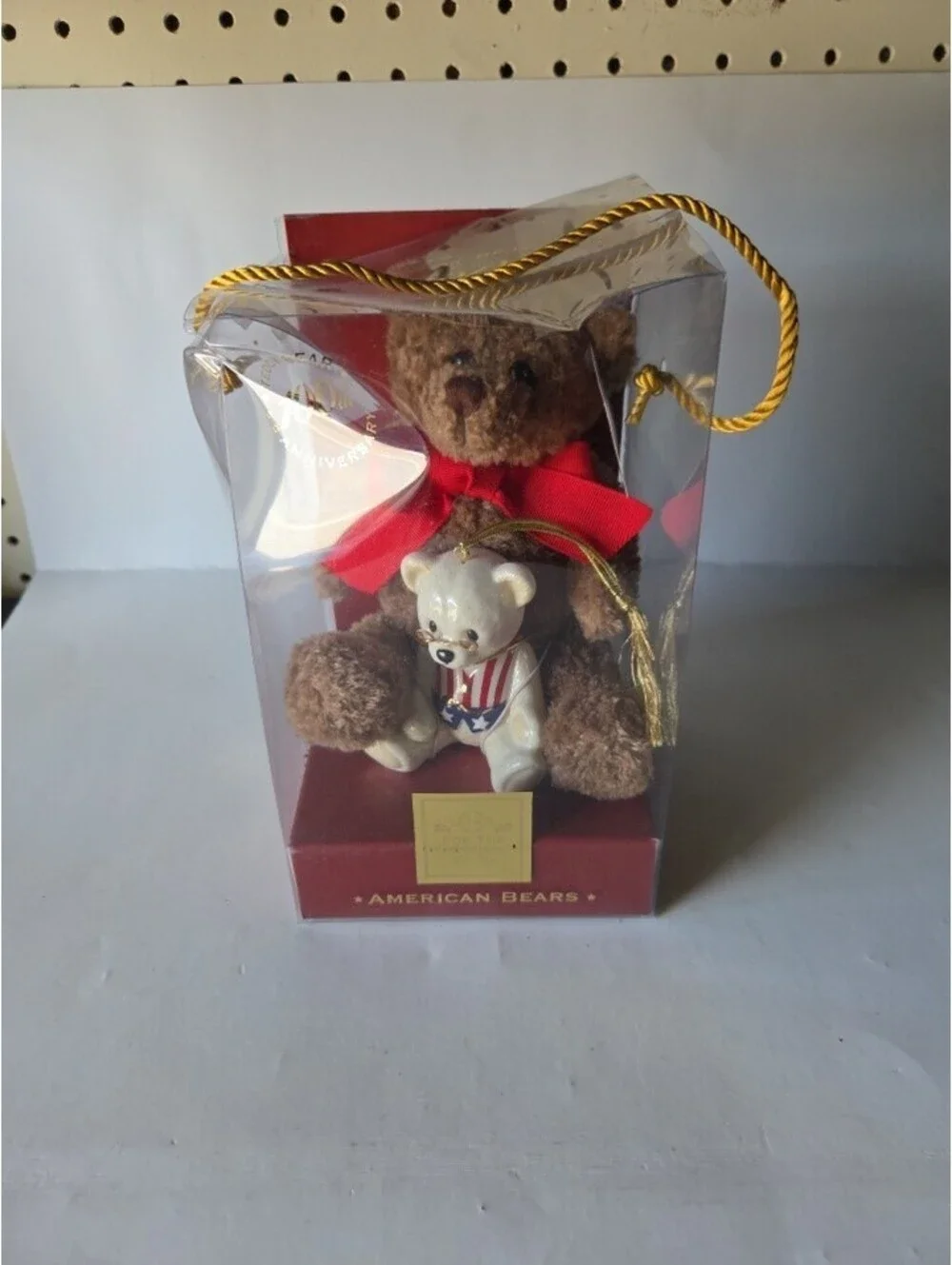 Lenox American Bear 100th Anniversary Boxed Set Plush + Porcelain Teddy SF4